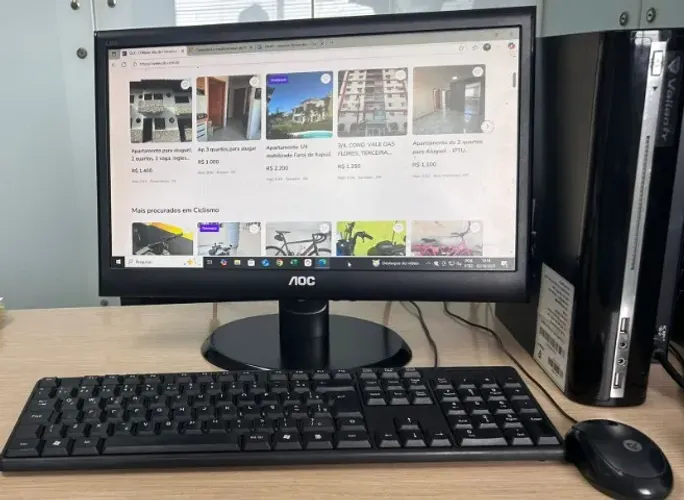 Computador completo - CPU, Monitor, Teclado e Mouse