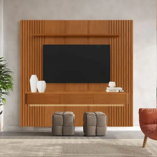 Painel com Nicho 1,80 Nature NOVO PRONTA ENTREGA (Led não Incluso)