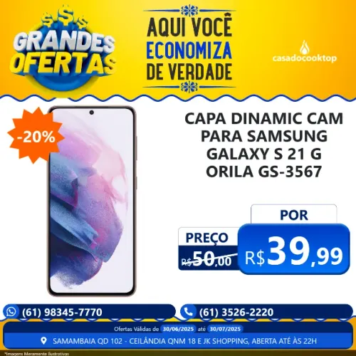 Capa Dinamic Cam Para Samsung Galaxy S 21 G Orila GS-3567