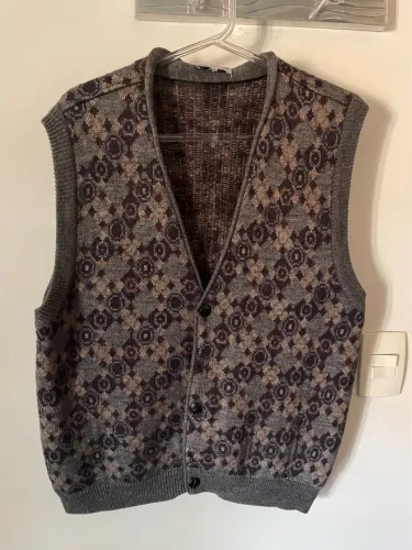 Colete de tricô vintage TAM M