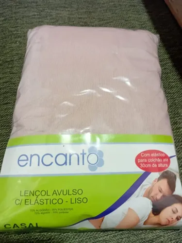 Lençol Avulso Casal C/ Elástico Bege Encanto Estamparia Bege Lisa -  R$40,00 cada