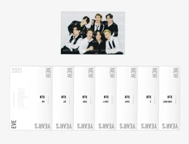 Postcard Oficial BTS New Year's Eve 2021 Edição Limitada