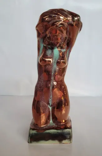 Figura Feminina em Grés Esmaltado por Roger Guérin - Década de 1920
