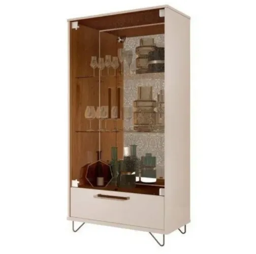 Cristaleira 100% MDF com Portas de Vidro Temperado (SUPER PROMOÇÃO APROVEITE)!!
