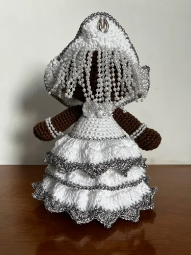 PRONTA ENTREGA Orixá Oxalá em Crochê Amigurumi Boneco Boneca Enfeite Decoração