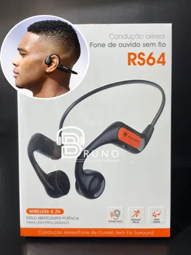 Fone de Ouvido Sem Fio RS64 - Condução Aérea - Novo