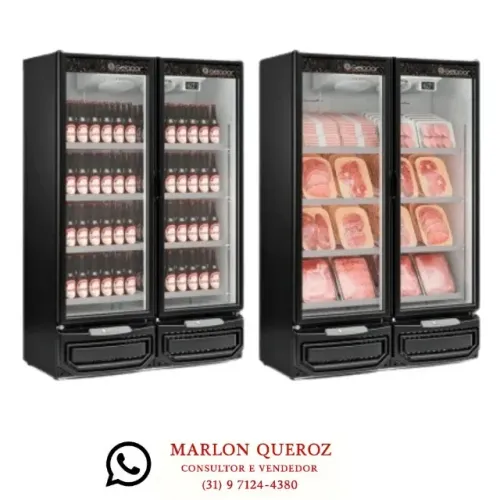 Freezer Refrigerador 2 Portas para Carne e Cerveja Gelopar