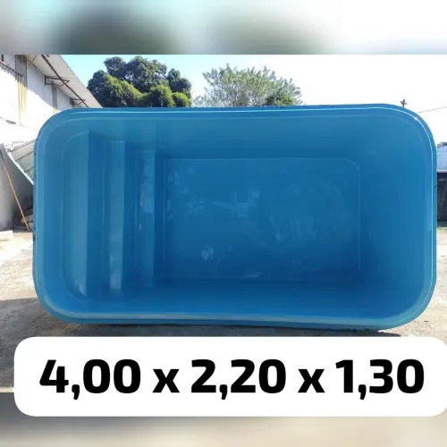Piscina de fibra 4,00 x 2,20 x 1,30