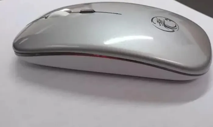 Mouses 2 em 1 Bluetooth e Wireless Prata com Branco Novo