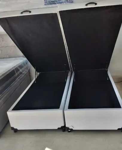 Cama Box Queen com Baú cor branca - ENTREGA HOJE !!!
