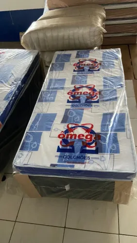 Cama box solteiro base e colchão 599