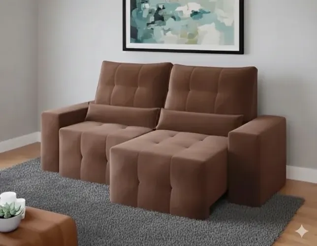 Sofa novo de loja retratil e reclinavel star