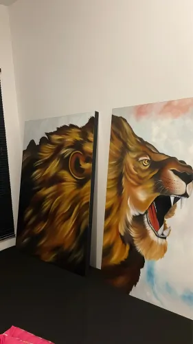 Quadro leão de Judá à óleo 120x180cm
