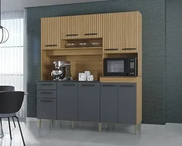 Armário de Cozinha Kit Bia 1,80m - Monta na Hora