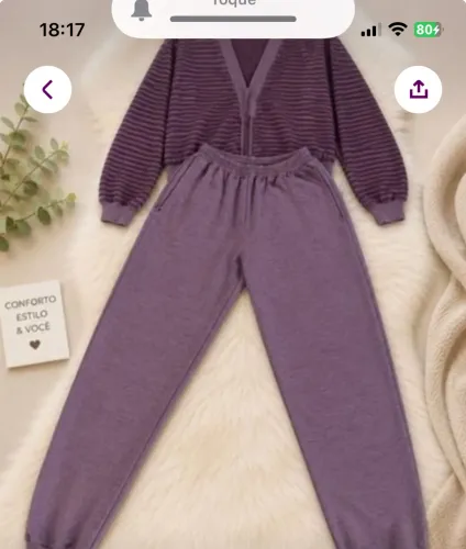 Conjunto moletom feminino TAM GG