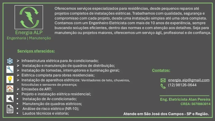 Eletricista/serviços/instalações/Elétrica 