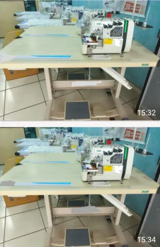 Máquina overloque industrial 4 fios _marca zoje motor direct drive 220v