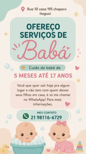 Presto serviço de babá
