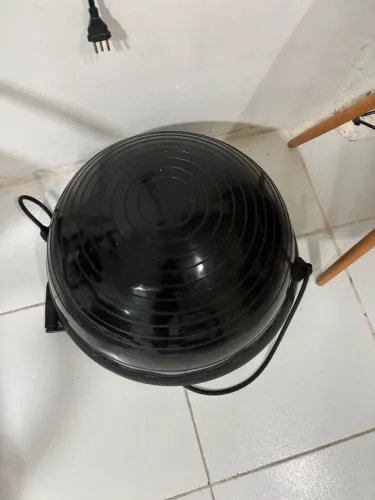 Meia Bola Suiça Bosu Balance Dome Ball Pilates Yoga Sports Cor Preto
