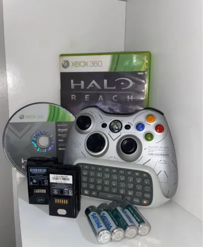 CONTROLE XBOX 360 HALO EDITION + HALO REACH MÍDIA FÍSICA ORIGINAL