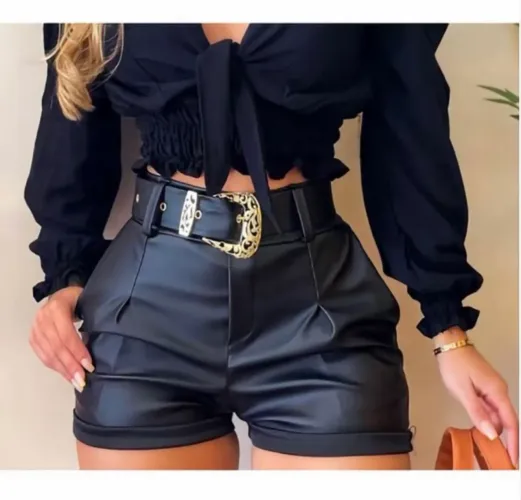 Short de couro