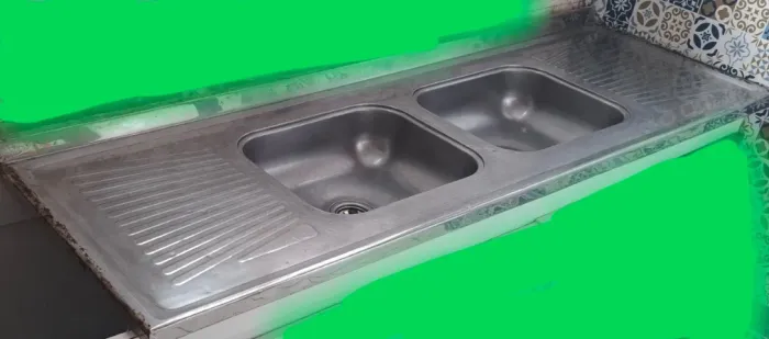 Pia dupla cozinha inox 1,50 mt