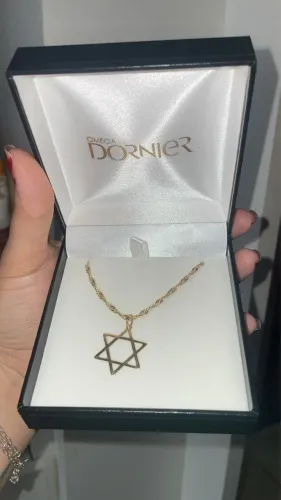 Corrente Omega Dornier Ouro 18K 7,24g + Estrela de Davi