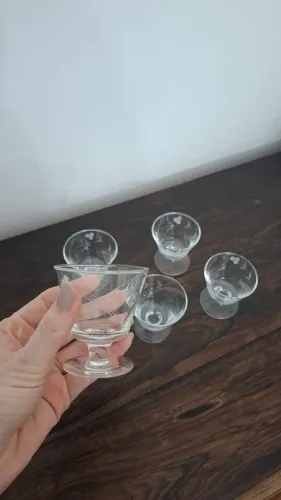 Jogo 5 copos de Licor em Cristal
