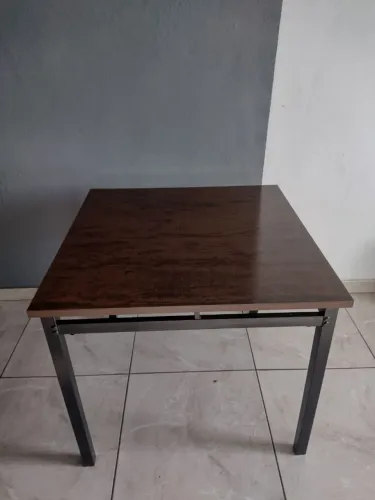 Mesa de Jantar 4 lugares Preto/Castanho Rústico (LEIA A DESCRIÇÃO)