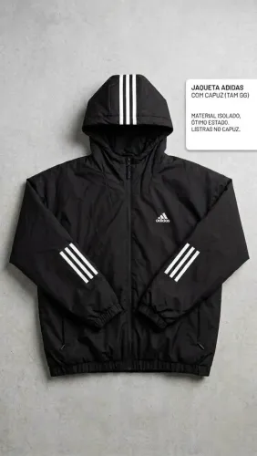 Vendo Jaqueta Adidas Masculina Original com Capuz