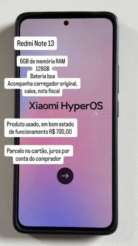 Redmi Note 13 4G - 6GB RAM 128 ROM