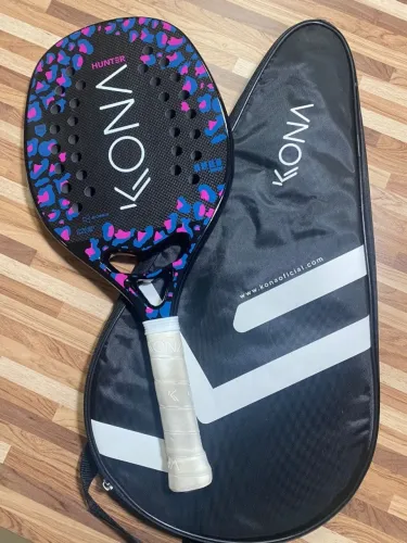 Raquete Kona Hunter 2022 Preta Beach Tennis Carbon 3k + Bag Original