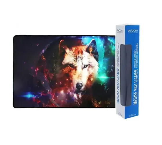 Mousepad Gamer Grande Para Mouse Teclado Lobo