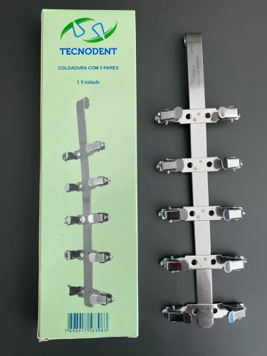 Colgadura Haste Aco Inox Com 5 Pares - Tecnodent