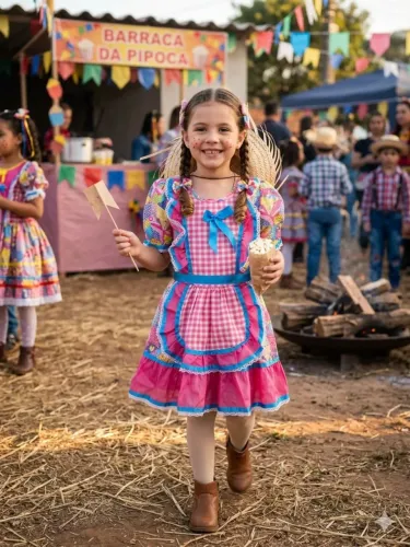 Vestido festa Junina infantil