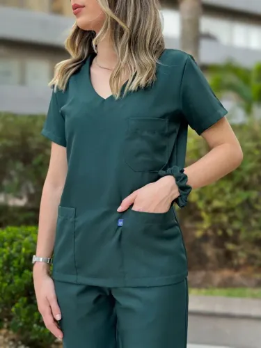 Scrub Básico Feminino - Verde Musgo