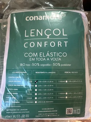 Lençol Solteiro Conamore
