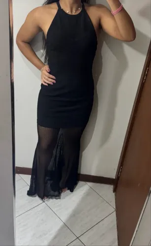 Vestido de festa rosa chá