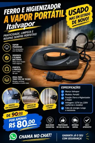 Ferro e Higienizador a Vapor Italvapor
