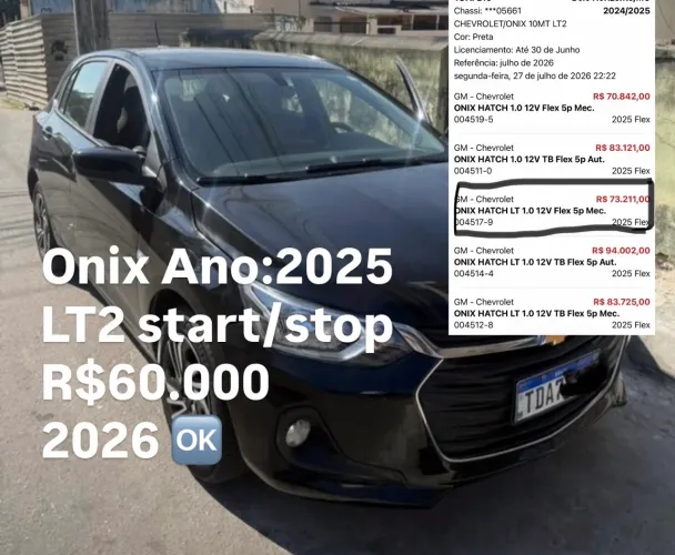 Chevrolet Onix Hatch LT 1.0 12V Flex Mec. 4P 2025