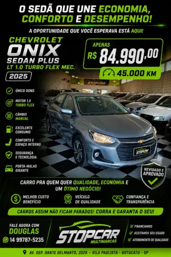 Chevrolet Onix Plus LT 1.0 12V TB Flex Mec. 4P 2025