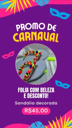 Sandália mais tiaras carnavalesca 