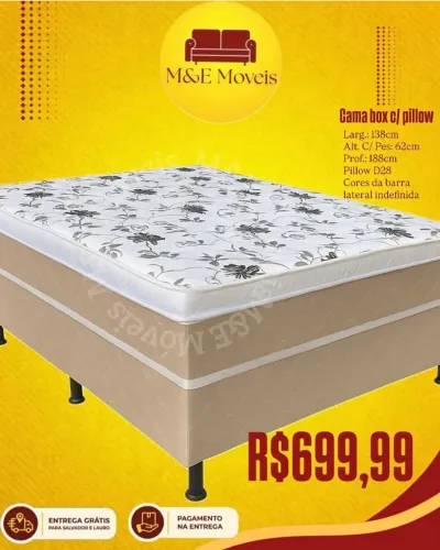 Cama box com pillow e entrega gratuita