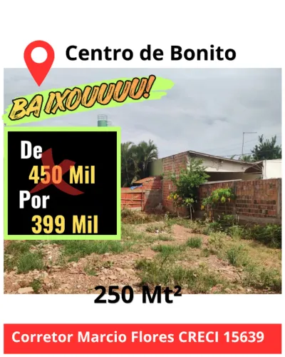 Excelente Terreno a venda no centro de Bonito MS