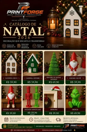 Enfeites de Natal 3D