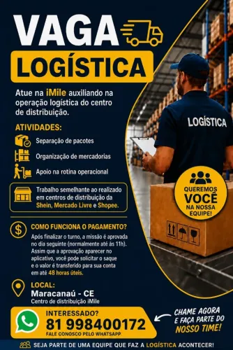 VAGAS PARA *DIÁRISTAS*