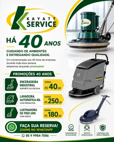 Locação  de Enceradeiras  e lavadoras de Pisos industriais 