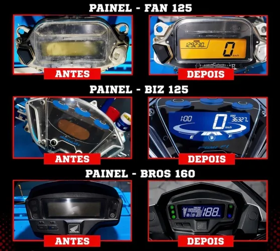 Reparo de painel de motos
