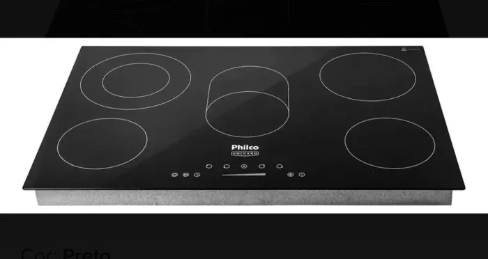 Cooktop Elétrico Philco Volcano 5 Bocas Vitrocerâmico