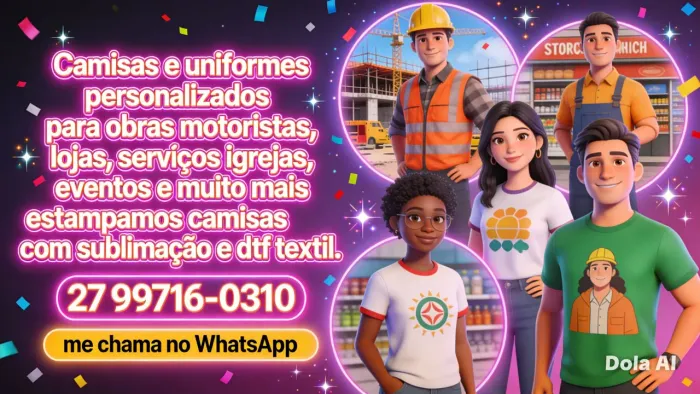 Camisas e uniformes personalizados